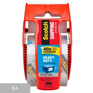 3M Scotch Heavy Duty Shipping Packaging Tape With Dispenser 48 mm X 20.3 m X 8-Pack