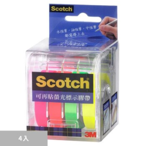 3M Scotch Expressions Ruban Washi Tape 4 Colors 4-Pack