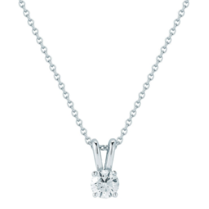 0.50 ct 18kt White Gold Round Diamond Pendant VS2/I