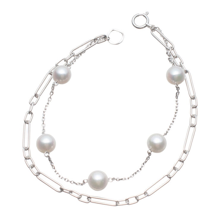 Tokyo Pearl 18kt White Gold 6.5 mm - 7.0 mm Akoya Pearl Bracelet - 135192