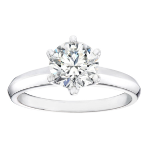 1.50 ct 18kt White Gold Round Diamond Ring VS1/H