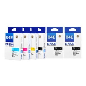 EPSON T04E Ink Cartridge Black X 3-Pack and Color Combo X 1-Pack Set