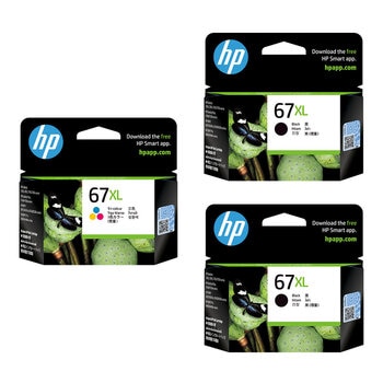 HP 67XL Ink Combo-Pack Black X 1 + Color Combo X 1