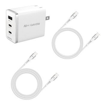 Soodatek GaN PD 65W Charger with USB-C Cable Combo Pack