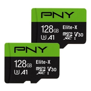 PNY 128GB Elite-X U3/V30/A1 microSD Flash Memory Card 2-Pack