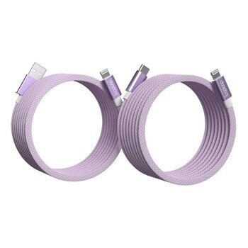 Looploop MFi Magnetic Lightning Cable Combo USB A + USB C 2-Pack