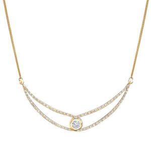 0.86 ctw 18kt Yellow Gold Round Diamond Pendant VS2/I