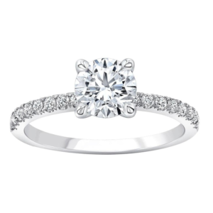 1.22 ctw 18kt White Gold Round Diamond Ring VS2/I