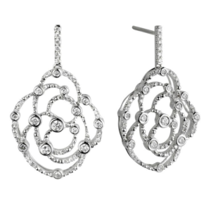 0.60 ctw 18kt White Gold Round Diamond Earrings VS2/G