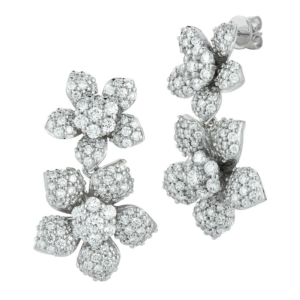 1.55 ctw 18kt White Gold Round Diamond Earrings VS2/I