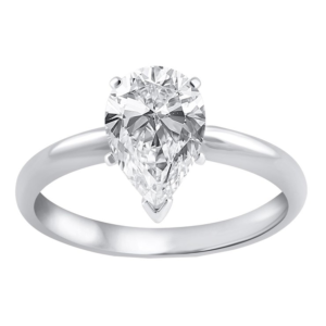 2.20 ct Platinum Pear Shaped Diamond Ring VS1/E