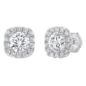 2.50 ctw 18kt White Gold Round Diamond Earrings VS2/I