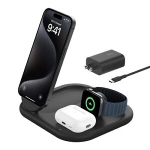 Belkin BoostCharge Qi2 3-in-1 Magnetic Foldable Wireless Charger 15W