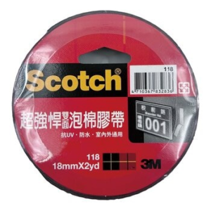 3M Scotch VHB Double Sided Super Strong Adhesive Acrylic Foam Tape Set 118