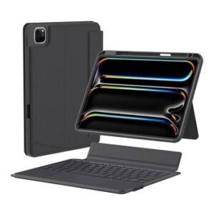 eiP Bluetooth Keyboard Case for iPad Pro 11 inch M4 2024 & 11 inch Magnetic Detachable Cover with Trackpad