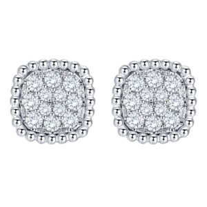 0.30 CTW 14kt White Gold Round Diamond Earring VS2/I