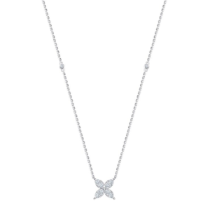 0.50 CTW 14kt White Gold Round Diamond Pendant VS2/I