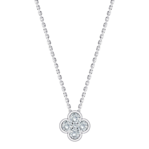 0.50 CTW 14kt White Gold Round Diamond Pendant VS2/I