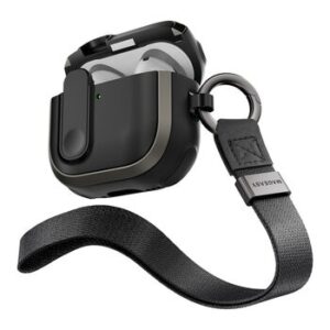 MAGEASY Odyssey with Wrist Strap Magnetic Closure AirPods Protective Case for Airpods 4