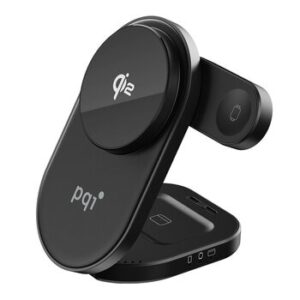 PQI Qi2 3-in-1 Folding Magnetic Wireless Charging Stand