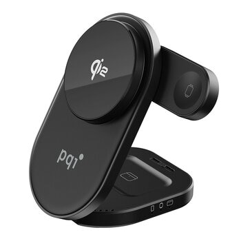 PQI Qi2 3-in-1 Folding Magnetic Wireless Charging Stand