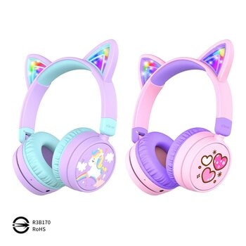 iClever BTH21 RGB Light Wireless Headphones for Kids