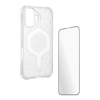 UAG iPhone 17 Series Essential Armor MagSafe APAC Frosted Ice + UAG Glass Shield Custom Clear