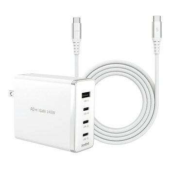 Soodatek GaN PD140W Fast Charger with USB-C Cable Combo pack