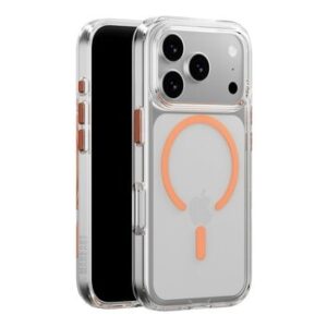 MAGEASY Bright M Never Yellowing Protective Clear Case iPhone 17 pro+Lenz Sapphire Camera Lens Protector+Vetro 9H Tempered Glass Screen Protector