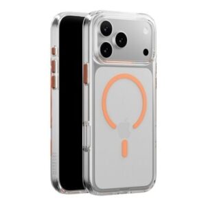 MAGEASY Bright M Never Yellowing Protective Clear Case iPhone 17 pro Max + Lenz Sapphire Camera Lens Protector + Vetro 9H Tempered Glass Screen Protector