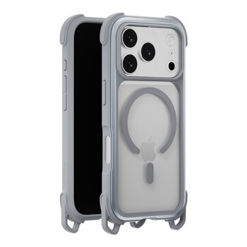 MAGEASY Odyssey Strap M Rugged Utility Protective Case with Lanyard iPhone 17 pro + Lenz Sapphire Camera Lens Protector + Vetro 9H Tempered Glass Screen Protector