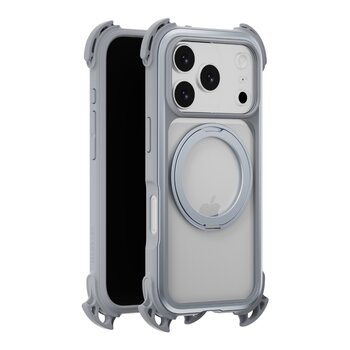 MAGEASY Odyssey Ultra M 360 Magnetic Stand Guard Protective Case with Lanyard iPhone 17 Pro + Lenz Sapphire Camera Lens Protector + Vetro 9H Tempered Glass Screen Protector