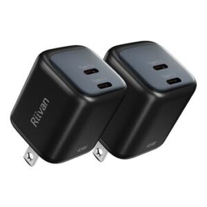 Riivan 45W GaN Mini Wall Charger 2-Pack
