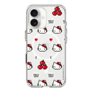 RHINOSHIELD iPhone 17 Series Clear [MagSafe compatible] Anti Yellowing Transparent Protective Case Hello Kitty + 9H Blue Light Shield Tempered Glass Screen Protector
