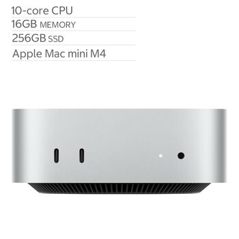 Apple Mac mini Apple M4 Chip with 10 Core CPU 10 Core GPU 16GB 256GB SSD