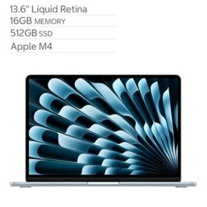 Apple 13 inch MacBook Air with Apple M4 Chip 10 Core CPU and 10 Core GPU 16GB 512GB SSD