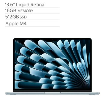 Apple 13 inch MacBook Air with Apple M4 Chip 10 Core CPU and 10 Core GPU 16GB 512GB SSD