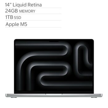Apple 14 inch MacBook Pro M5 Chip with 10‑Core CPU and 10‑Core GPU 24GB 1TB SSD