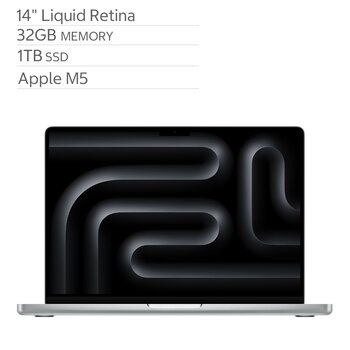 Apple 14 inch MacBook Pro Apple M5 chip with 10‑core CPU and 10‑core GPU 32GB 1TB SSD
