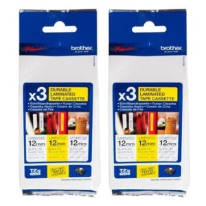 Brother TZe Durable Laminated Tape Cassette 3-Tape x 2-Pack