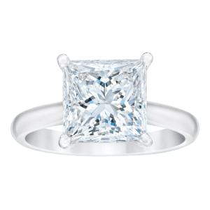 4.01 ct Platinum Princess Cut Diamond Ring VVS2/G