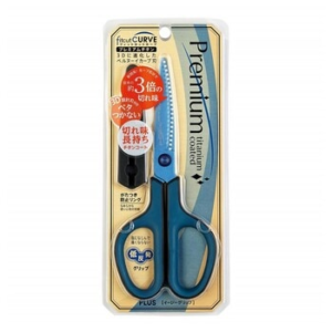 PLUS Scissors Fitcut Curve [Titanium-coated+3D Ninon-Stick] 5 Count
